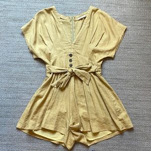 Main Strip Yellow Romper